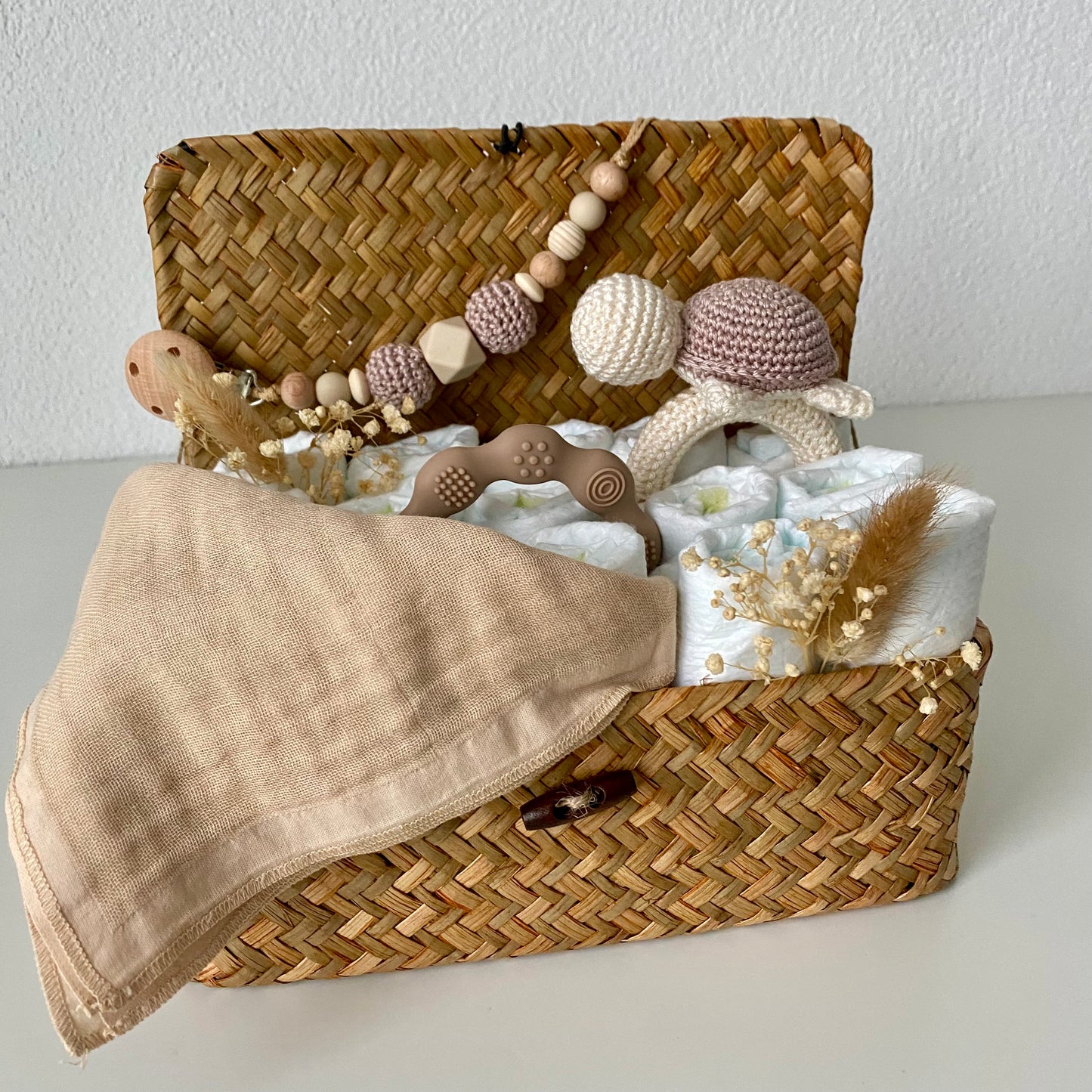 Windelkorb klein Schildkröte beige