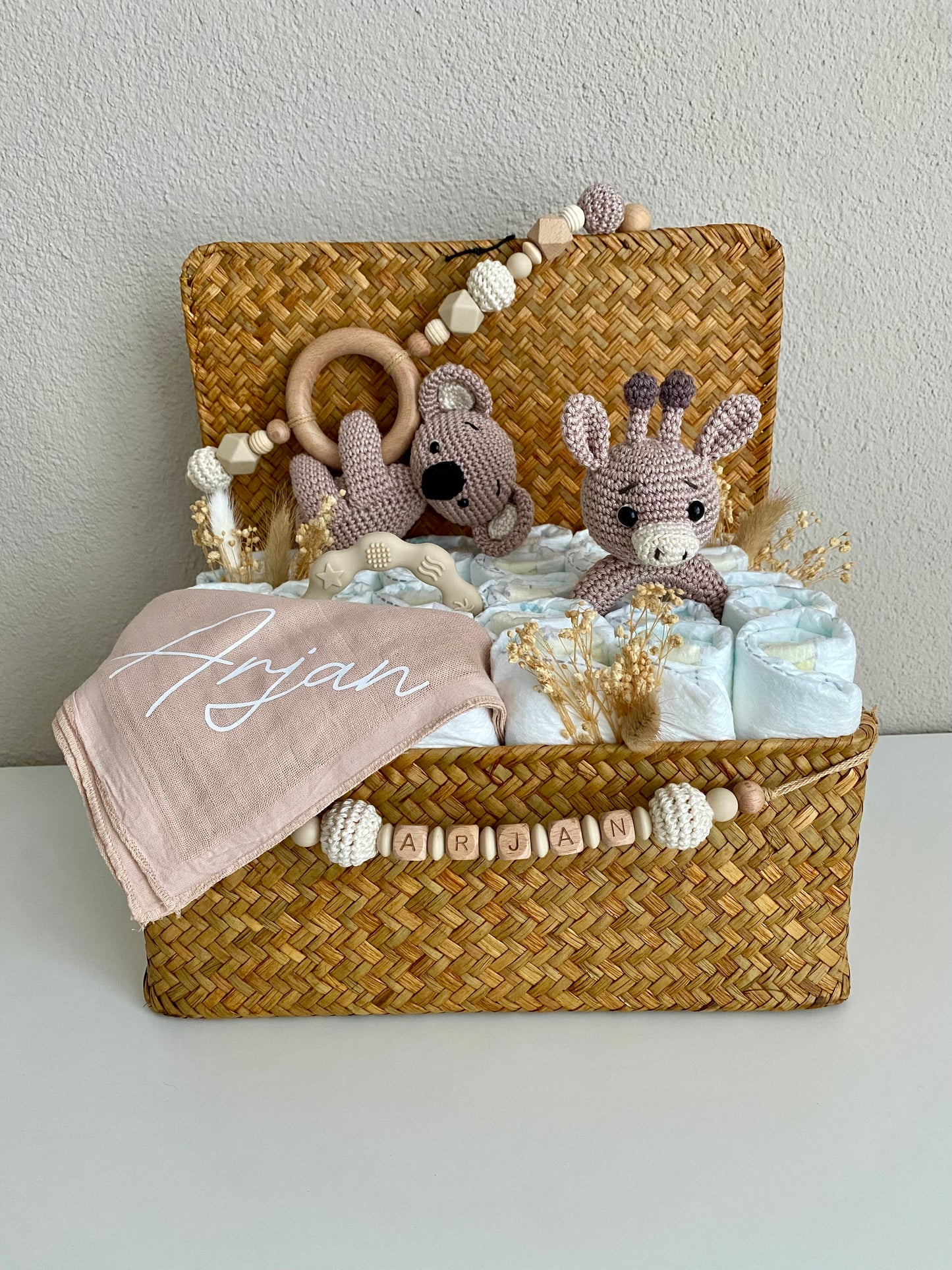 Windelkorb gross Giraffe/Koala