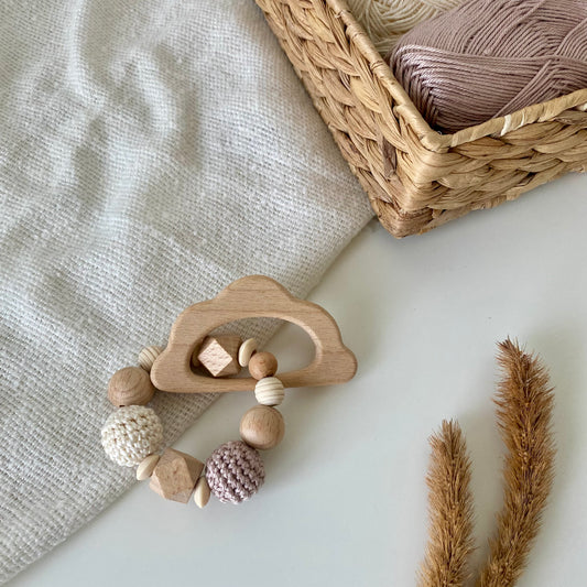 Holzwolke weiss/beige