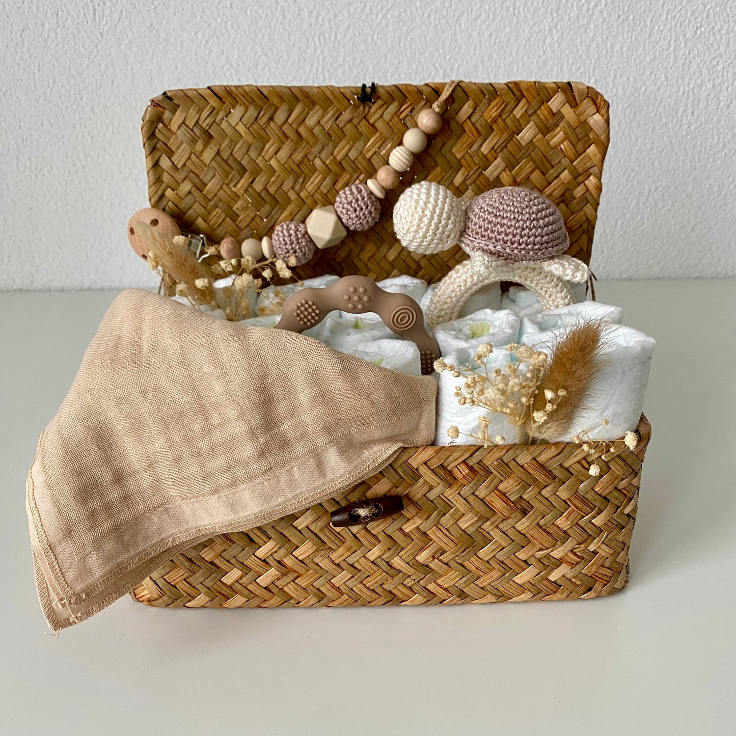 Windelkorb klein Schildkröte beige