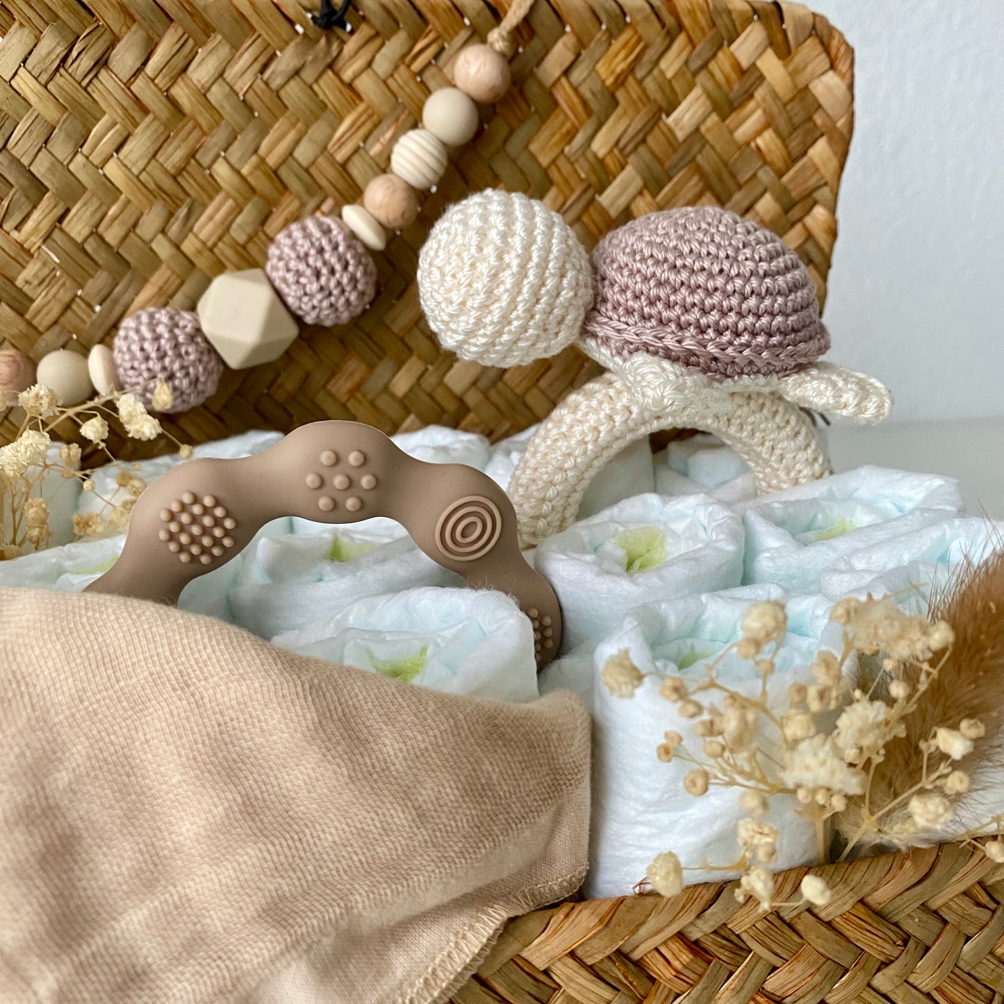 Windelkorb klein Schildkröte beige