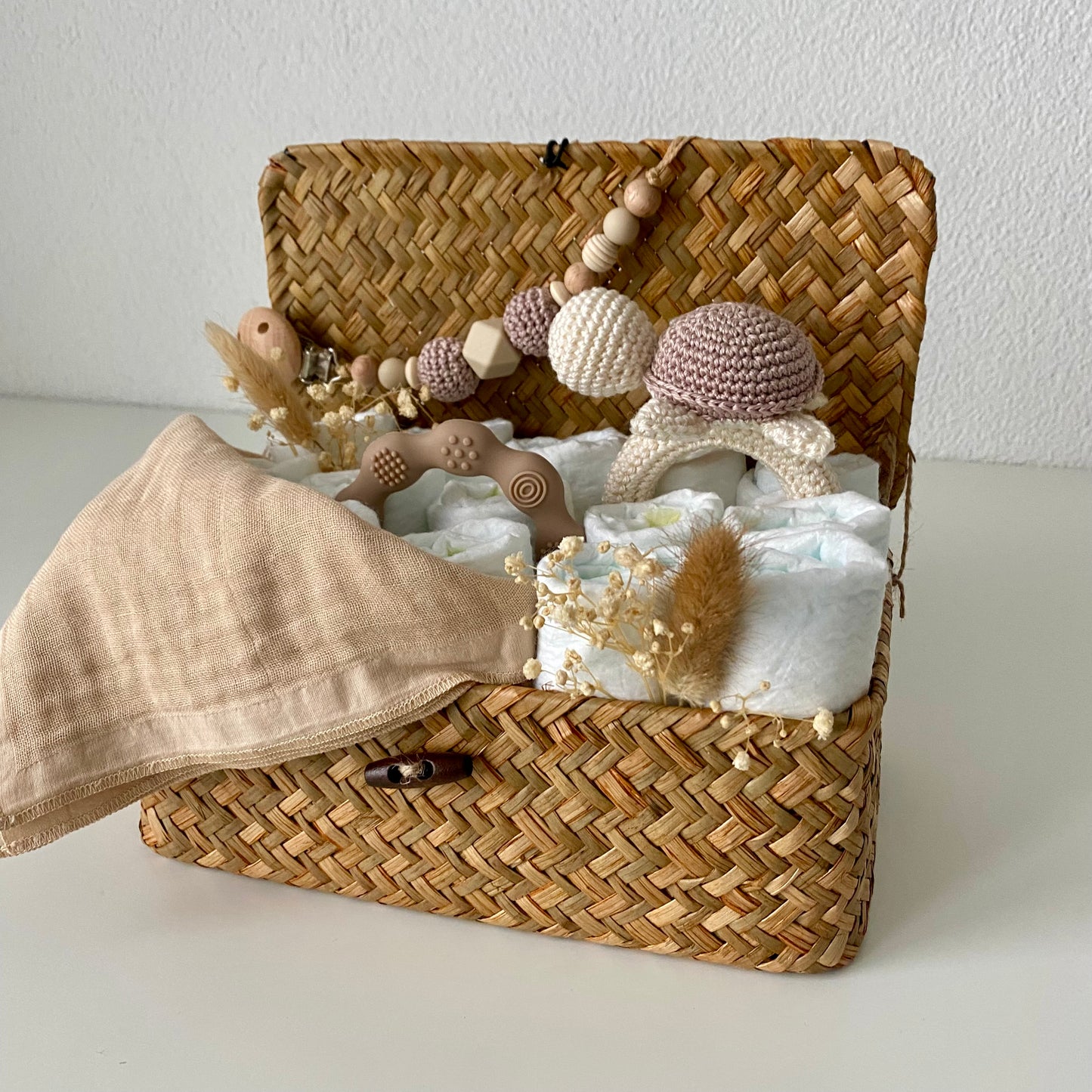 Windelkorb klein Schildkröte beige