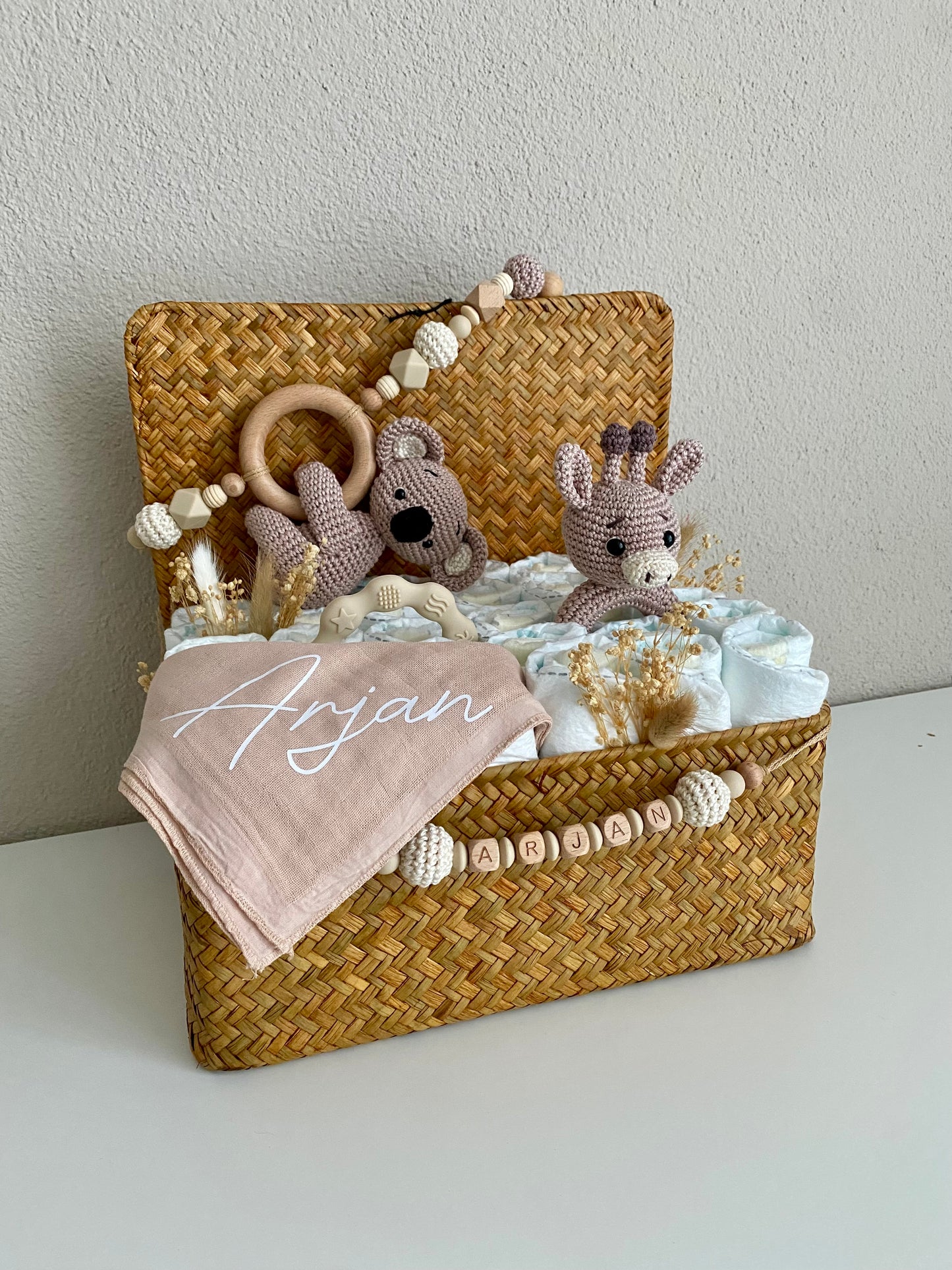 Windelkorb gross Giraffe/Koala